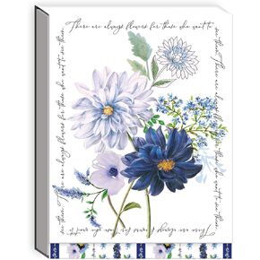 Punch Studio Notable Florals Blue Dahlia، مفكرة جيب صغيرة، 75 صفحة (50424)