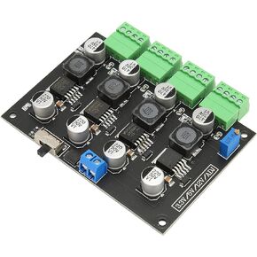Multi Channel Power Supply Module 3.3V 5V 12V ADJ Voltage Output Power Module 4 LM 2596 Instrument PCB Board