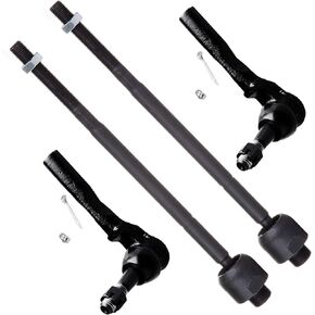 SCITOO 4pcs Front Suspension Kit Inner Outer Tie Rod End fit 2003-2014 For GMC Savana 1500 For Chevy Express 1500
