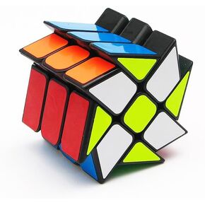 YJ Windmill Cube Twisty 3x3 Black Magic Cube Speed Cube