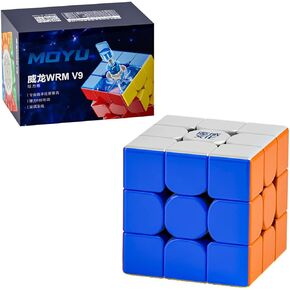 Moyu Weilong WRM V9 2023 مكعب سرعة مغناطيسي 3x3، مكعب سرعة بدون ملصقات Moyu Weilong لغز المكعب السحري المغناطيسي in Kuwait