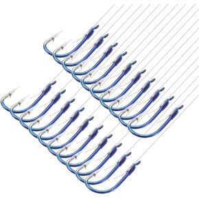 PATIKIL Small Fishing Hooks with Line Double Hook Rigs with Barbs Fishing Hook for Freshwater