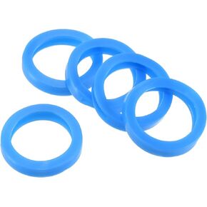 PATIKIL Key Caps Covers Rings, 5 Pack 1.2" Keys Identifiers Covers Coding Tags Marker Round Silicone Sleeve for Office House Apartment, Black