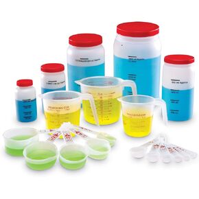 Learning Resources Classroom Liquid Measuring Set - 19 Pieces, Ages 5+ Science Exploration for Kids, Experiments for Kids, Classroom Science Supplies