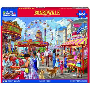 White Mountain - Boardwalk, 1000 Piece Jigsaw Puzzle, Carnival Puzzle