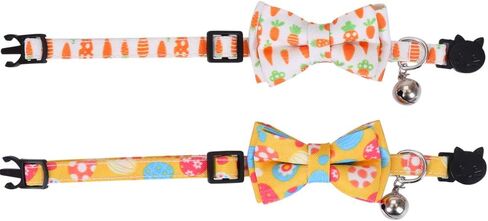 عبوة من قطعتين من طوق عيد الفصح للقطط مع ربطة عنق لطيفة وجرس قابل للفصل وآمن قابل للتعديل in Kuwait