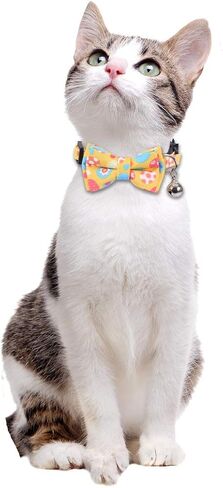 عبوة من قطعتين من طوق عيد الفصح للقطط مع ربطة عنق لطيفة وجرس قابل للفصل وآمن قابل للتعديل in Kuwait