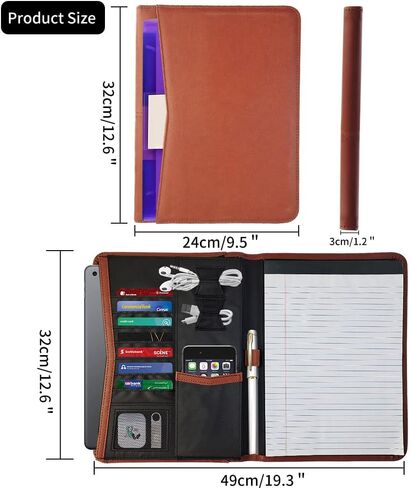 محفظة Mewise انغلق - حامل بطاقة عمل منظم المستندات مع لوحة كتابة للنساء والرجال (أسود) in Kuwait