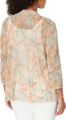 MULTIPLES Women's 3 Quarters Sleeve Shawl Collar Open Drapey Front Jacket in Saudi Arabia