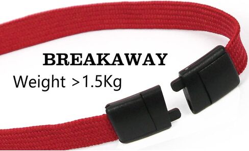 Bird Fiy Lanyards Safety Black Lanyards Neck Flat Premium الانفصالية شارة الحبل مع J-Hook لحامل شارة الاسم (أسود، 50 قطعة) in Kuwait