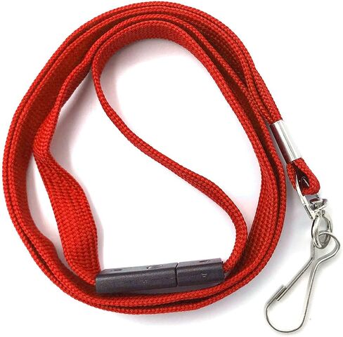 Bird Fiy Lanyards Safety Black Lanyards Neck Flat Premium الانفصالية شارة الحبل مع J-Hook لحامل شارة الاسم (أسود، 50 قطعة) in Kuwait