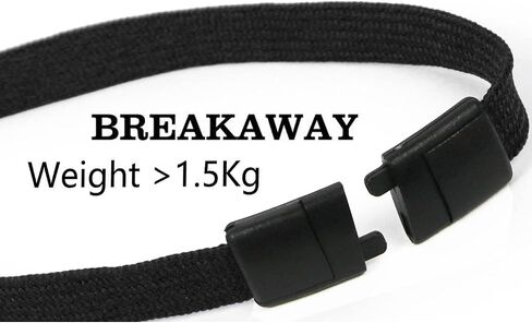Bird Fiy Lanyards Safety Black Lanyards Neck Flat Premium الانفصالية شارة الحبل مع J-Hook لحامل شارة الاسم (أسود، 50 قطعة) in Kuwait