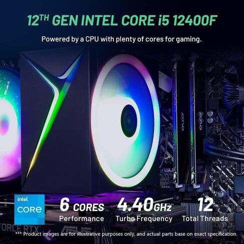 Skytech Gaming Blaze 3.0 Gaming PC Desktop – Intel Core i5 12400F 2.5 GHz, NVIDIA RTX 3060, 500GB NVME SSD, 16GB DDR4 RAM 3200, 600W Gold PSU, 11AC Wi-Fi, Windows 11 Home 64-bit,Black in Saudi Arabia