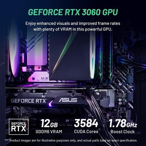 Skytech Gaming Blaze 3.0 Gaming PC Desktop – Intel Core i5 12400F 2.5 GHz, NVIDIA RTX 3060, 500GB NVME SSD, 16GB DDR4 RAM 3200, 600W Gold PSU, 11AC Wi-Fi, Windows 11 Home 64-bit,Black in Saudi Arabia