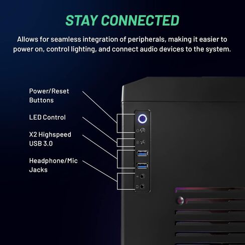Skytech Gaming Blaze 3.0 Gaming PC Desktop – Intel Core i5 12400F 2.5 GHz, NVIDIA RTX 3060, 500GB NVME SSD, 16GB DDR4 RAM 3200, 600W Gold PSU, 11AC Wi-Fi, Windows 11 Home 64-bit,Black in Saudi Arabia
