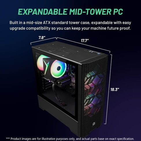 Skytech Gaming Blaze 3.0 Gaming PC Desktop – Intel Core i5 12400F 2.5 GHz, NVIDIA RTX 3060, 500GB NVME SSD, 16GB DDR4 RAM 3200, 600W Gold PSU, 11AC Wi-Fi, Windows 11 Home 64-bit,Black in Saudi Arabia