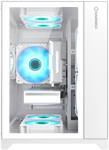 NextGen Infnity Mini Micro ATX Gaming PC Case, 240mm Radiator Support, Seamless Tempered Glass Front & Side Panel, USB 2.0 & USB 3.0, White in Saudi Arabia