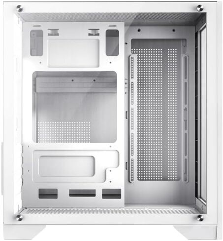 NextGen Infnity Mini Micro ATX Gaming PC Case, 240mm Radiator Support, Seamless Tempered Glass Front & Side Panel, USB 2.0 & USB 3.0, White in Saudi Arabia