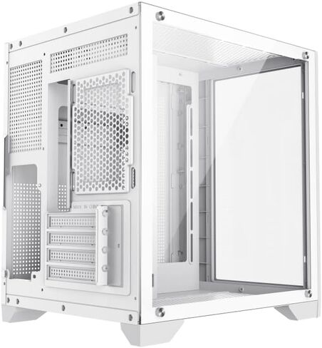 NextGen Infnity Mini Micro ATX Gaming PC Case, 240mm Radiator Support, Seamless Tempered Glass Front & Side Panel, USB 2.0 & USB 3.0, White in Saudi Arabia