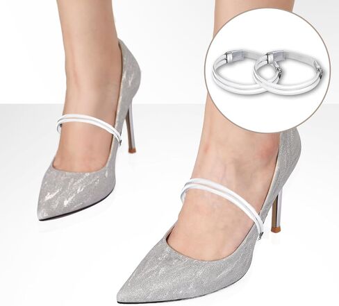 1 Pair Womens Shoe Straps Belt Clear Detachable Replacement Ankle Straps for Heels Elastic High Heels Shoe Straps Dual-Purpose Shoe Belt Band for Women Girls Holding Loose High Heels in Saudi Arabia