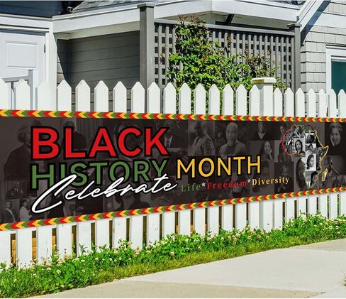 زخارف لافتة شهر التاريخ الأسود، يوم الحرية، مهرجان الريف الأمريكي الأفريقي، لافتة التاريخ الأسود، ديكورات الحفلات in Kuwait