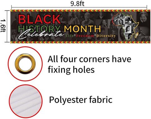 زخارف لافتة شهر التاريخ الأسود، يوم الحرية، مهرجان الريف الأمريكي الأفريقي، لافتة التاريخ الأسود، ديكورات الحفلات in Kuwait