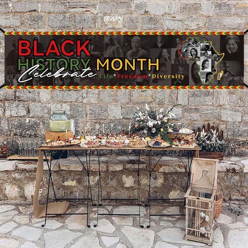 زخارف لافتة شهر التاريخ الأسود، يوم الحرية، مهرجان الريف الأمريكي الأفريقي، لافتة التاريخ الأسود، ديكورات الحفلات in Kuwait