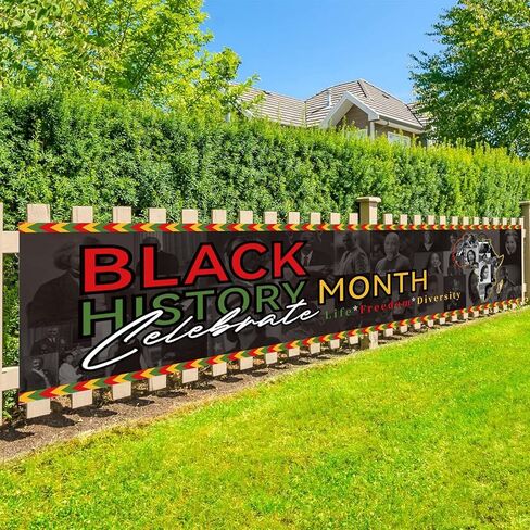 زخارف لافتة شهر التاريخ الأسود، يوم الحرية، مهرجان الريف الأمريكي الأفريقي، لافتة التاريخ الأسود، ديكورات الحفلات in Kuwait