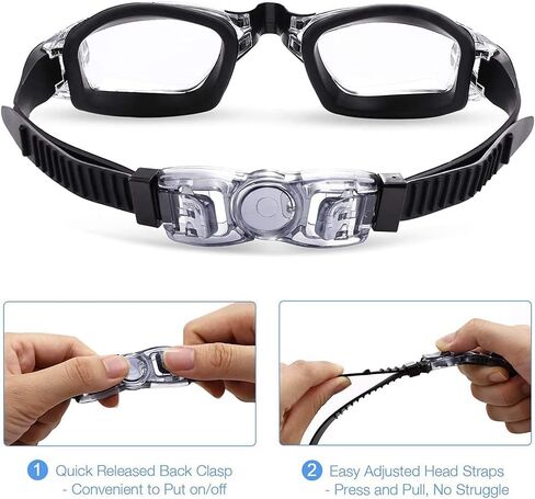 Swim Goggles, Swimming Goggles No Leaking Anti Fog Adult Men Women Youth in Saudi Arabia