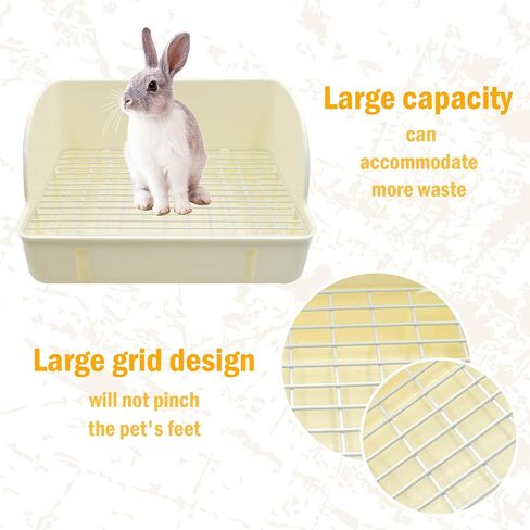 12Pcs Rabbit Litter Box for Cage, Bunny Potty Trainer Corner Guinea Pig Plastic Square Grate Toilet, Pet Bedding Litter Box for Small Animal Ferret Hamster Hedgehog (Blue) in Saudi Arabia