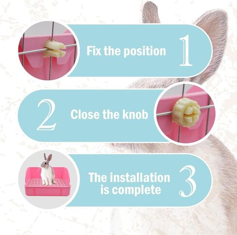 12Pcs Rabbit Litter Box for Cage, Bunny Potty Trainer Corner Guinea Pig Plastic Square Grate Toilet, Pet Bedding Litter Box for Small Animal Ferret Hamster Hedgehog (Blue) in Saudi Arabia