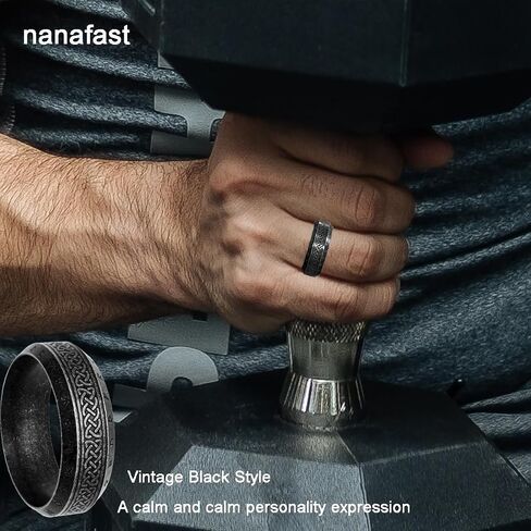 Nanafast Viking Ring for Men, Celtic Knot Rings for Men Women, Stainless Steel Celtic Ring, Retro Norse Runes Band Ring Jewelry for Men Women in Saudi Arabia