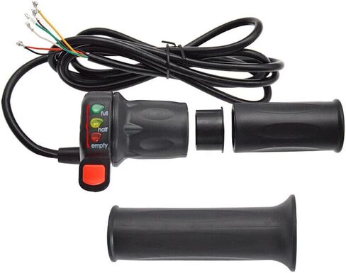Electric Bike Throttle Grip, 36V/48V Electric Scooter Twist Speed Throttle Grip with 3 Gears Power Display Split Handle in Saudi Arabia