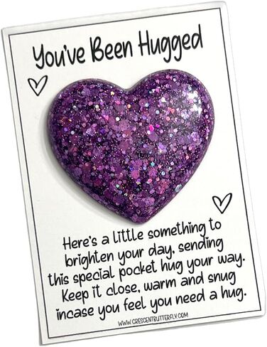 Pocket Hug Heart-Chunky Lavender Glitter in Saudi Arabia