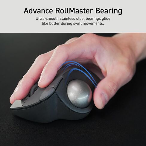 ELECOM Ergonomic Comfort Design Trackball IST Wireless 2.4GHz Connect, Super-Smooth Tracking with Roller Ball Bearing, 36mm Ball, Thumb Control, Compatible for Windows, PC, and Mac White (M-IT11DRWH) in Saudi Arabia
