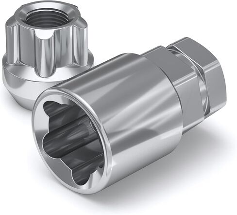 White Knight 791306-1SAM Chrome M12 x 1.25 مجموعة صواميل الجوزة ذات النهاية المفتوحة مع أقفال للعجلات، 20 حزمة in Saudi Arabia