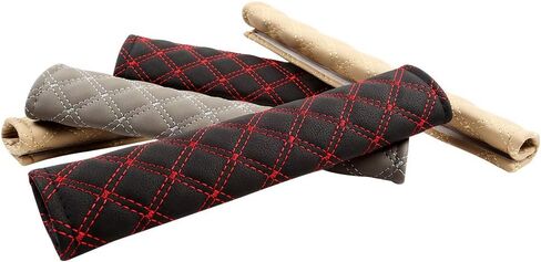 Black Panther Universal Car Seat Belt Pads, Protect Your Neck and Shoulder,Compatible with All Cars 10.6 * 2.3 inch - (Beige 2-Pack) in Kuwait