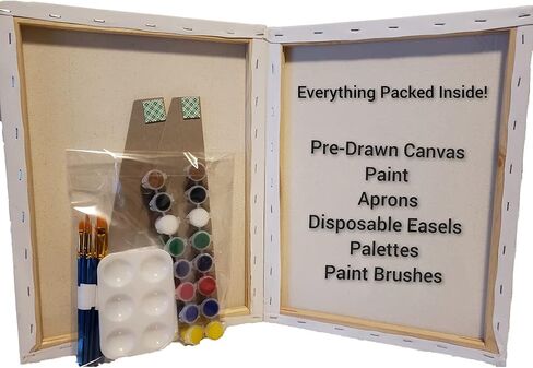 Shoe Game (2 Pack) 12x16 Canvas Couples Paint Party Kits Pre-Drawn Outline Canvas for Paint and Sip Valentines Day in Saudi Arabia