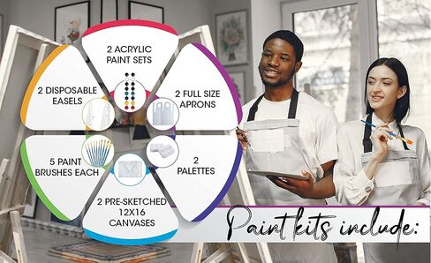 Shoe Game (2 Pack) 12x16 Canvas Couples Paint Party Kits Pre-Drawn Outline Canvas for Paint and Sip Valentines Day in Saudi Arabia
