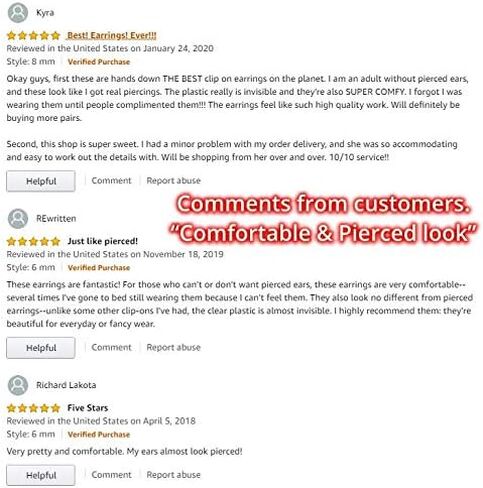 زفاف الزفاف حجر الراين كريستال واضح تمهيد الكرة غير مرئية كليب على أقراط فضية اللون غير مثقوب in Kuwait