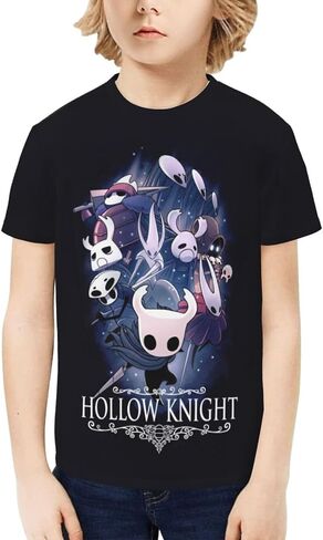 Hollow-Fighting-Knight Unisex Graphic T-Shirts Crewneck Summer Shirt Short Sleeve Tops Blouse for Boys Girls in Saudi Arabia