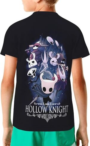 Hollow-Fighting-Knight Unisex Graphic T-Shirts Crewneck Summer Shirt Short Sleeve Tops Blouse for Boys Girls in Saudi Arabia