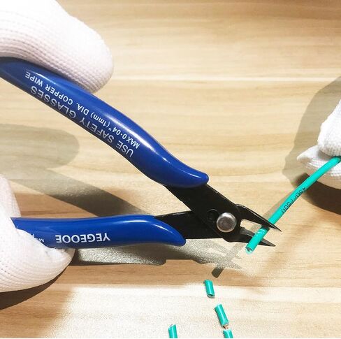 Flush Wire Cutter, 5PACK Blue Diagonal Cutting Pliers Side Cutter Nippers Micro Wire Cutter Wire Clippers Wire Snips (5inch size) in Saudi Arabia