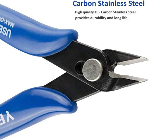 Flush Wire Cutter, 5PACK Blue Diagonal Cutting Pliers Side Cutter Nippers Micro Wire Cutter Wire Clippers Wire Snips (5inch size) in Saudi Arabia