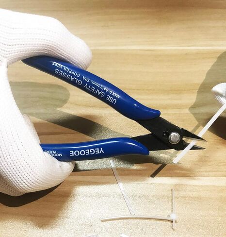 Flush Wire Cutter, 5PACK Blue Diagonal Cutting Pliers Side Cutter Nippers Micro Wire Cutter Wire Clippers Wire Snips (5inch size) in Saudi Arabia
