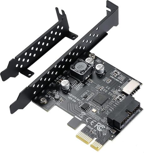 USB 3.2 GEN1 5Gbps Type-E (Key A) + USB3.0 19pin Front Panel Expansion Board, Compatible with XP/ WIN7/ WIN8 /Vista/ WIN10/ WIN11 32BIT/64BIT/ Linux. in Kuwait