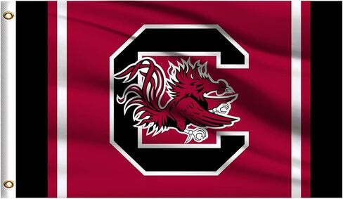 علم جامعة كارولينا الجنوبية جيم كوكس للاستخدام الخارجي، لافتة خارجية مقاس 3x5، مزدوجة الجوانب in Kuwait