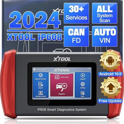 XTOOL IP608 OBD2 Scanner Diagnostic Tool, All System Diagnostic, Lifetime Free Update, 30 Reset Services, Newest Car Scanner Support CAN FD, Throttle, ABS Bleeding, Oil Reset, EPB, SAS, BMS, Auto VIN in Saudi Arabia
