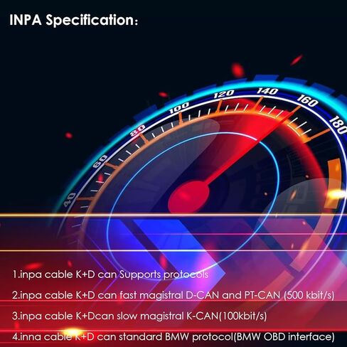 كابل INPA K + D CAN مناسب لسيارات BMW E60 E61 E70 E81 E83 E87 E90، E1، E92، E93 R56، obd2 obdii، محول كابل واجهة USB للماسح الضوئي التشخيصي من 1998 إلى 2008 in Kuwait