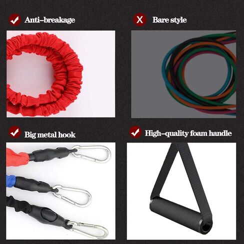 Resistance Band with Handle, Exercise Bands with Handles, Ideal for Strength Training, Muscle Toning, Physical Therapy in Saudi Arabia